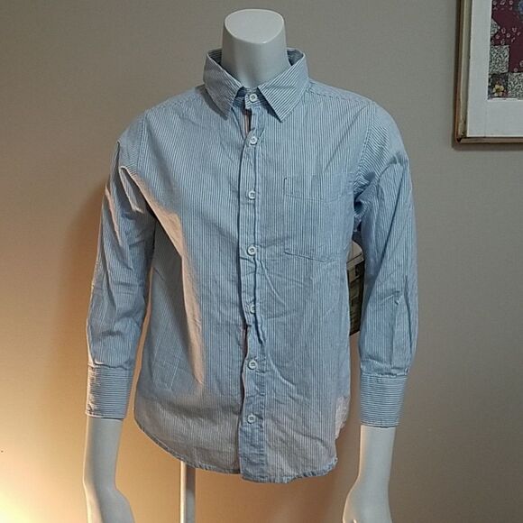 NWT Ruff Hewn Blue & White Button Down Shirt (S) - Picture 2 of 5